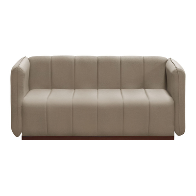SOFÁ LOVE SEAT PORFIRIO TAPIZADO EN POLIÉSTER 160 X 80 X 75 CM BEIGE SIN COJINES
