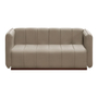 SOFÁ LOVE SEAT PORFIRIO TAPIZADO EN POLIÉSTER 160 X 80 X 75 CM BEIGE SIN COJINES