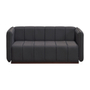 SOFÁ LOVE SEAT PORFIRIO TELA 160 CM GRIS SIN COJINES