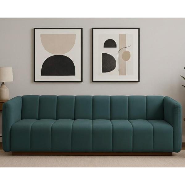 SOFÁ PORFIRIO TELA 3 PLAZAS 230 X 90 X 70 CM VERDE