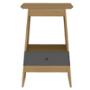MESA LATERAL AUXILIAR EDEN MDF 73 X 45 X 35 CM ROBLE GRAFITO