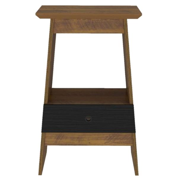 MESA LATERAL AUXILIAR EDEN MDF 73 X 45 X 35 CM CAFÉ