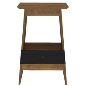 MESA LATERAL AUXILIAR EDEN MDF 73 X 45 X 35 CM CAFÉ