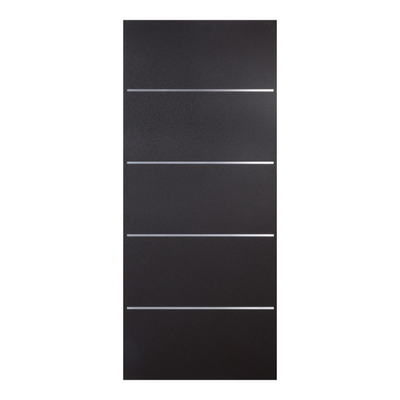 PUERTA ACERO 4 SOLERA CHOCOLATE 90X203