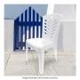 SILLA DE JARDÍN APILABLE VENECIA PLÁSTICO BLANCO
