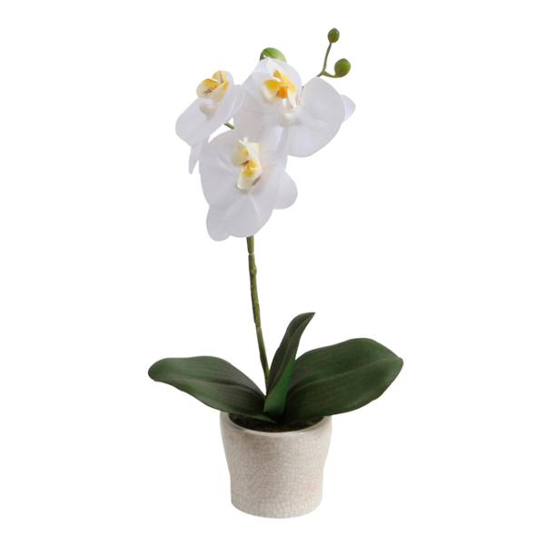 SET DE PLANTAS ARTIFICIALES ORQUÍDEAS 30 X 13 X 9 CM CON MACETA DE PLÁSTICO 2 PIEZAS