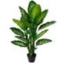PLANTA GALATEA DE POLIETILENO ARTIFICIAL 110 X 65 CM CON MACETA DE PLÁSTICO