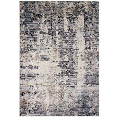 TAPETE PARA SALA POLIPROPILENO 160 X 230 CM AZUL GRIS FÁCIL CUIDADO
