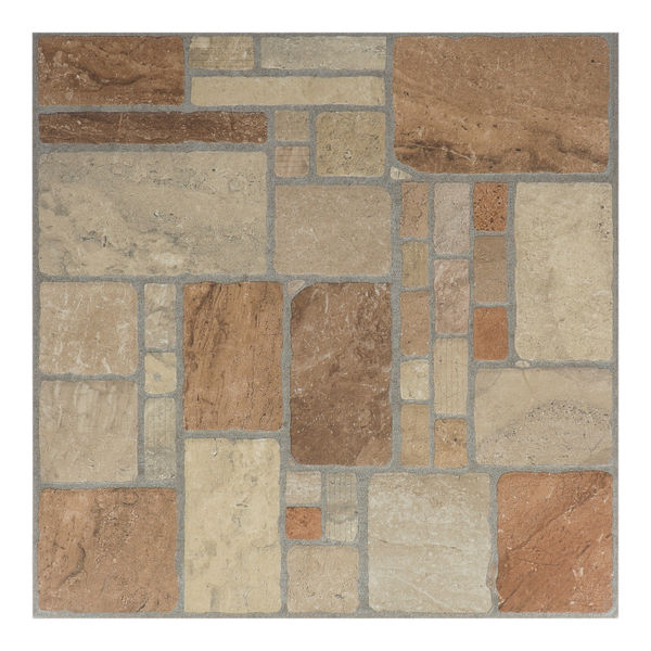 PISO CERÁMICO ROCALLA 55 X 55 CM CAFÉ CLARO TIPO PIEDRA CAJA CON 1.49 M2