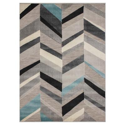 TAPETE PARA SALA POLIPROPILENO 200X290 CM AZUL FÁCIL DE LIMPIAR