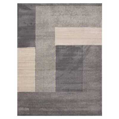 TAPETE PARA SALA POLIÉSTER 200X290 CM GRIS SUAVE Y DURADERO