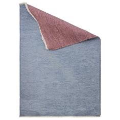 TAPETE PARA SALA POLIÉSTER Y ALGODÓN 160X230 CM KELLIM BLUE PINK REVERSIBLE