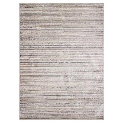 TAPETE PARA SALA POLIPROPILENO 200X290 CM GRIS LÍNEAS ANTIDESLIZANTE