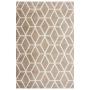 TAPETE PARA SALA POLIÉSTER 160 X 230 CM BEIGE GEOMÉTRICO SUAVE Y DURADERO