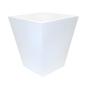 MACETA DE PLÁSTICO TRAPEZOIDAL GRANDE BLANCA 45 CM PARA INTERIOR Y EXTERIOR