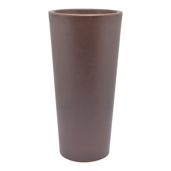 MACETA DE PLÁSTICO REDONDA GRANDE BRONCE 14.17 CM PARA INTERIOR Y EXTERIOR