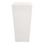 MACETA DE PLÁSTICO TRAPEZOIDAL GRANDE BLANCA 30 CM PARA INTERIOR Y EXTERIOR