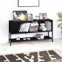MUEBLE PARA TV PARA 45 PULGADAS MADERA Y METAL NEGRO 122X60.6X29.9 CM