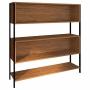 ESTANTE MADERA 4 NIVELES 122.1 X 29.9 X 120.8 CM MODERNO Y VERSÁTIL