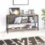 MUEBLE PARA TV PARA 45 PULGADAS MADERA DE INGENIERÍA Y METAL ROBLE 122 X 60.6 X 29.9 CM