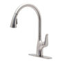 LLAVE PARA FREGADERO MONOMANDO ACERO INOXIDABLE CUELLO ALTO 16.8" EXTRAÍBLE