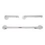 JUEGO DE ACCESORIOS PARA BAÑO METAL PLATA 3 PIEZAS