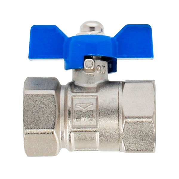 VÁLVULA DE ESFERA 3/4" DE LATÓN NIQUELADO