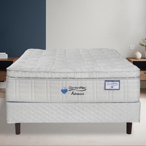 COLCHÓN INDIVIDUAL ADVANCE DE RESORTES CON EURO PILLOW TOP MEDIO HIPOALERGÉNICO 37 CM