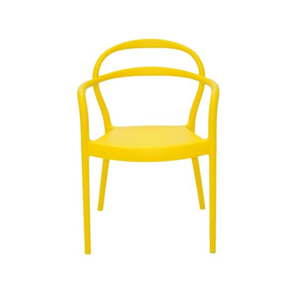 SILLA DE JARDÍN APILABLE SISSI 92.5 CM POLIPROPILENO AMARILLO