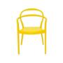 SILLA DE JARDÍN APILABLE SISSI 92.5 CM POLIPROPILENO AMARILLO