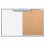 TABLERO MIXTO ALFRA CLASSICO CON SUPERFICIE DE PIZARRÓN BLANCO Y CORCHO NATURAL 60X90CM