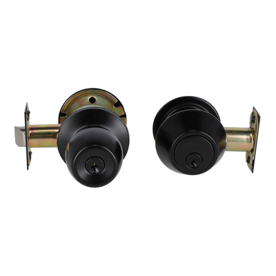 COMBO DE PERILLA BRANDY Y CERROJO DOBLE REVERSIBLE NEGRO