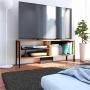 MUEBLE PARA TV PARA 55 PULGADAS MADERA DE INGENIERÍA Y METAL TZALAM Y NEGRO 122 X 30 X 48 CM
