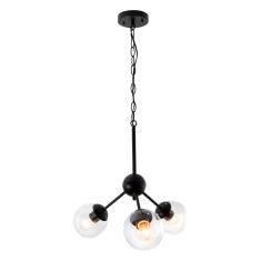 LÁMPARA DE TECHO COLGANTE FOCO E27 60 W NEGRO PARA INTERIOR