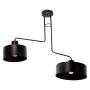 LÁMPARA DE TECHO SOBREPONER PARA 2 FOCOS E27 40 W NEGRO MATE PARA INTERIOR