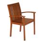 SILLA DE JARDÍN FITT MADERA JATOBA CAFÉ