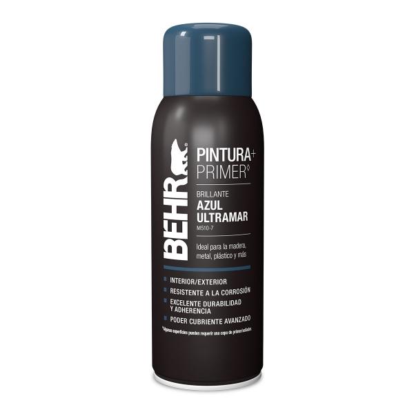 PINTURA EN AEROSOL AZUL ULTRAMAR BRILLANTE PARA MADERA METAL Y PLÁSTICO DE SECADO RÁPIDO