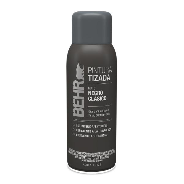 PINTURA EN AEROSOL NEGRO MATE PARA MADERA METAL PLÁSTICO Y MÁS DE SECADO RÁPIDO