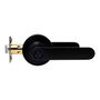 MANIJA PARA PUERTA REVERSIBLE METAL NEGRO MATE PARA BAÑO O RECAMARA INTERIOR