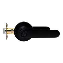 MANIJA PARA PUERTA REVERSIBLE METAL NEGRO MATE PARA BAÑO O RECAMARA INTERIOR