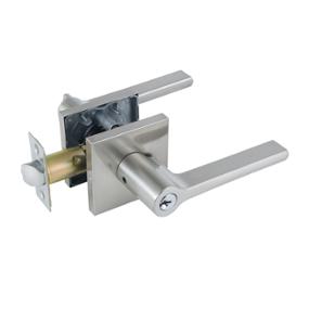 MANIJA ZEIRA DE ENTRADA CON LLAVE 6.5 X 15 X 9 CM DE ACERO INOXIDABLE NIQUEL SATINADO