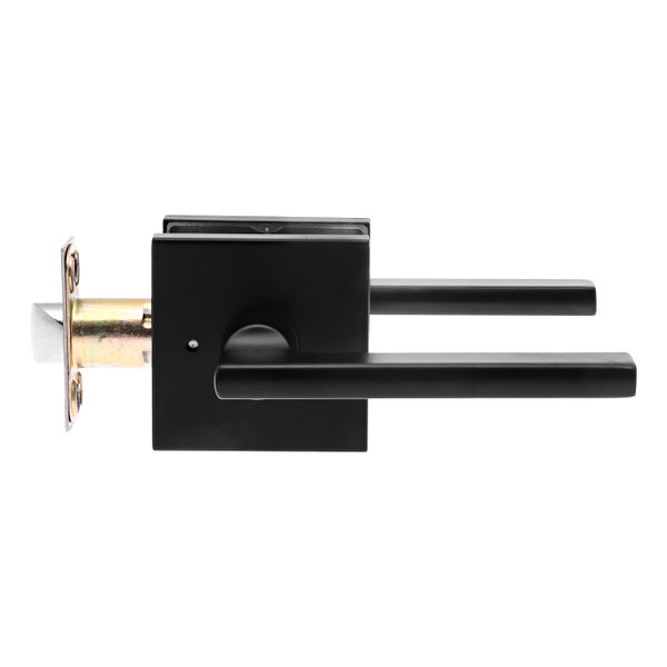 MANIJA PARA PUERTA REVERSIBLE ACERO INOXIDABLE NEGRO MATE PARA BAÑO Y RECÁMARA