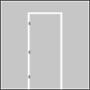 MARCO PARA PUERTA ROSI 219 X 6 CM CON ACABADO FONDO BLANCO CON BISAGRA 3 BISAGRAS