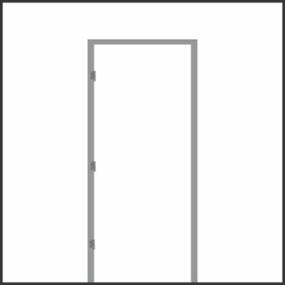MARCO PARA PUERTA ROSI 6 X 9 X 219 CM CON ACABADO CON BISAGRA 3 BISAGRAS