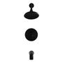 LLAVE MEZCLADORA PARA REGADERA Y TINA A PARED NEGRO MATE CONTROL DE TEMPERATURA