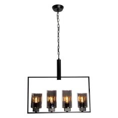 LÁMPARA DE TECHO COLGANTE FOCO E26 60 W NEGRO MATE PARA INTERIOR