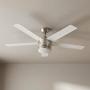 VENTILADOR DE TECHO MERWRY 52" LED INTEGRADO PARA INTERIOR NÍQUEL