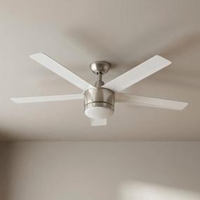 VENTILADOR DE TECHO MERWRY 52" LED INTEGRADO PARA INTERIOR NÍQUEL