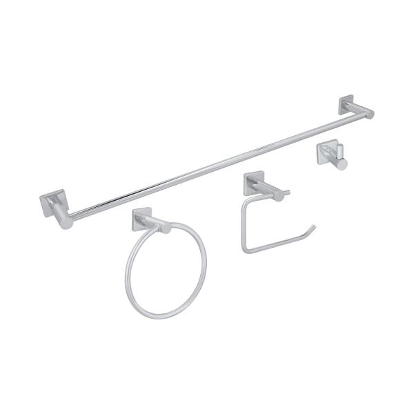 JUEGO DE ACCESORIOS PARA BAÑO ZINC 4 PIEZAS