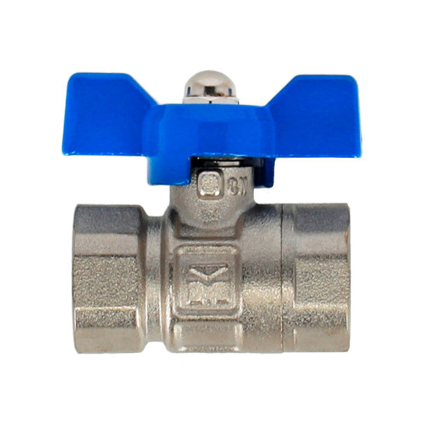 VÁLVULA ESFÉRICA 1/2" DE LATÓN NIQUELADO